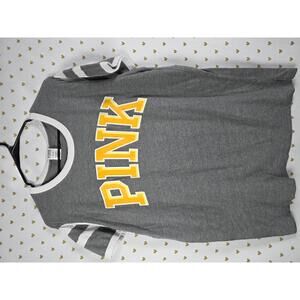 Victorias Secret PINK Logo ringer tee shirt Medium